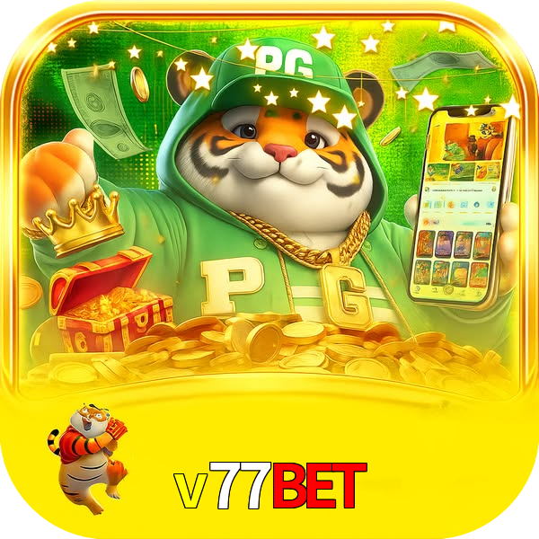 Imagem promocional da v77bet mostrando a plataforma e suas vantagens